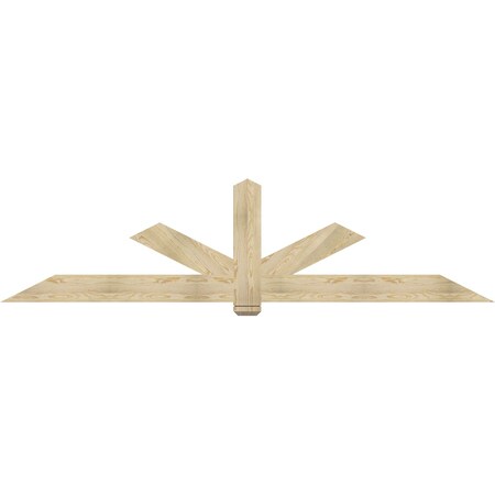 Ekena Millwork Kennewick Rough Sawn Timber Gable Bracket, Douglas Fir, 108"W x 27"H x 2"D x 6"F, 6/12 Pitch GBW108X27X0206KEN00RDF